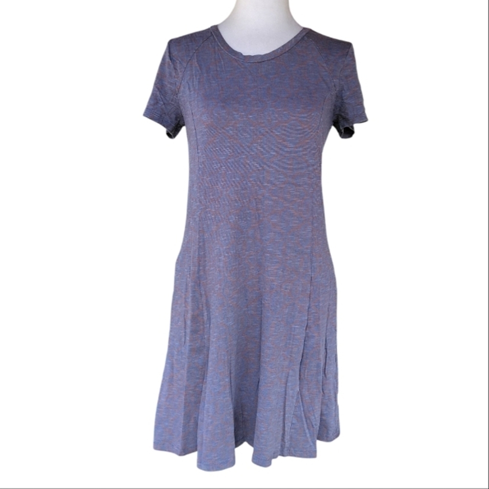 Toad & Co Geometric Print Heathered Organic Cotton Tencel Blend Pockets Small